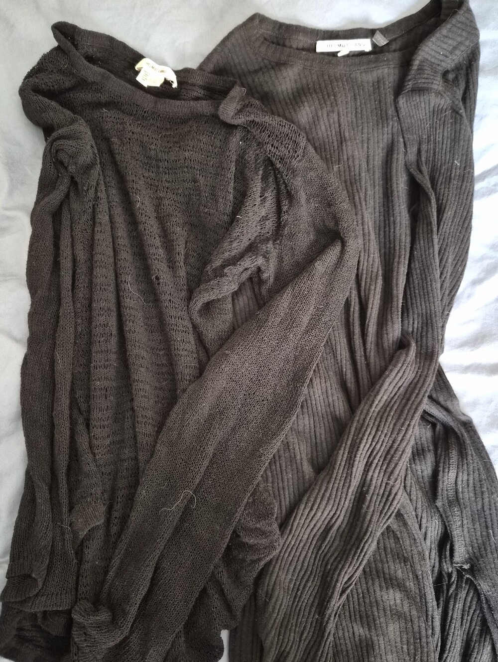 Lot Of 2 Helmut Lang Women's Crewneck Sweaters in Black Size M
